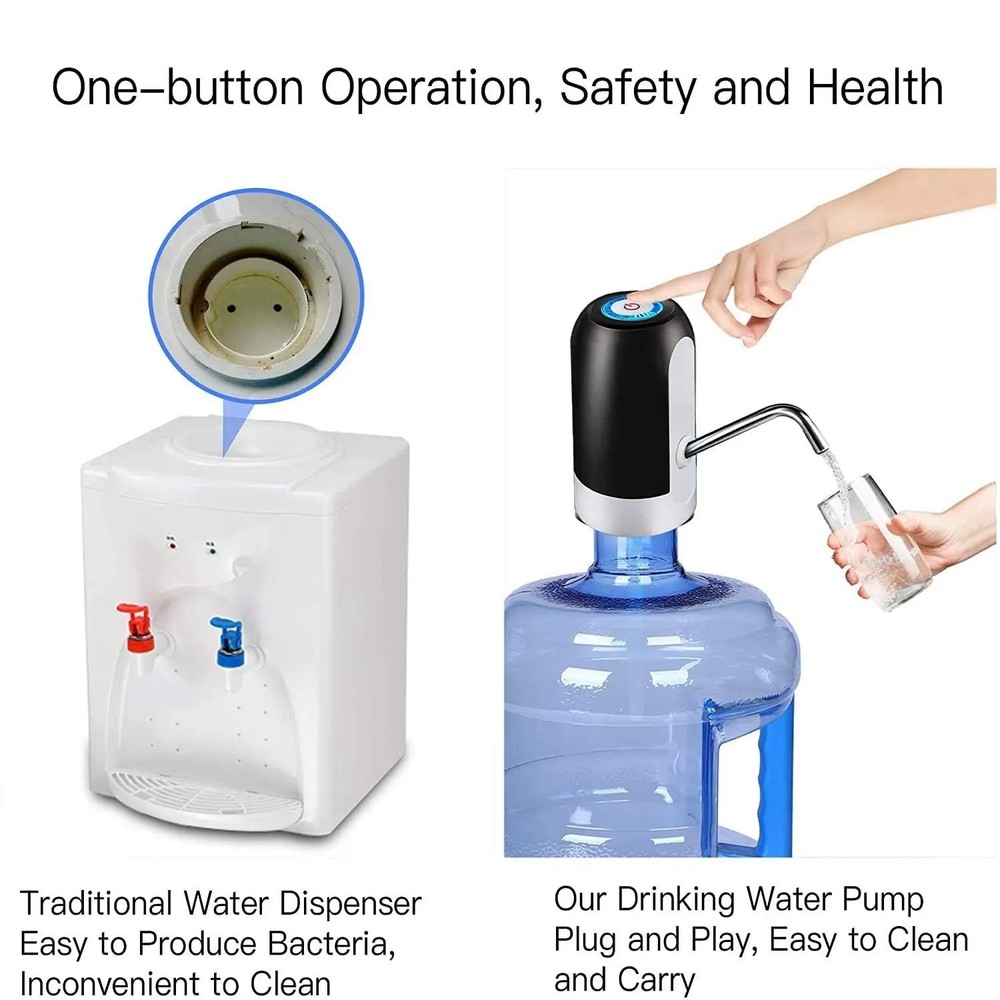 Water Bottle Switch Pump Electric Automatic Universal Dispenser 5 Gallon USB