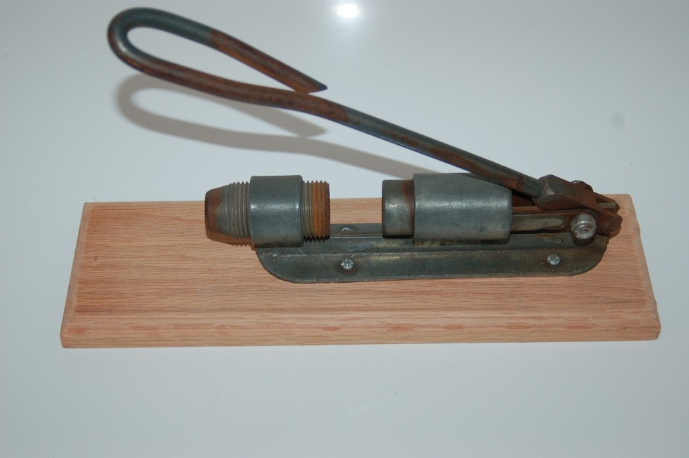 Vintage Adjustable Nut Cracker with Custom Oak Base