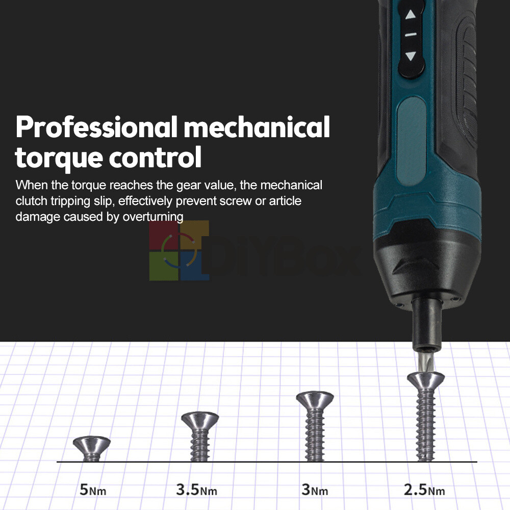 Cordless Electric Screwdriver Rechargeable Drill Mini Torque Adjustment Power