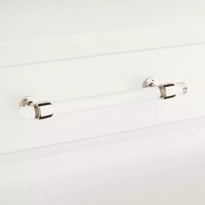3" Beryn Acrylic Cabinet Pull - Polished Nickel