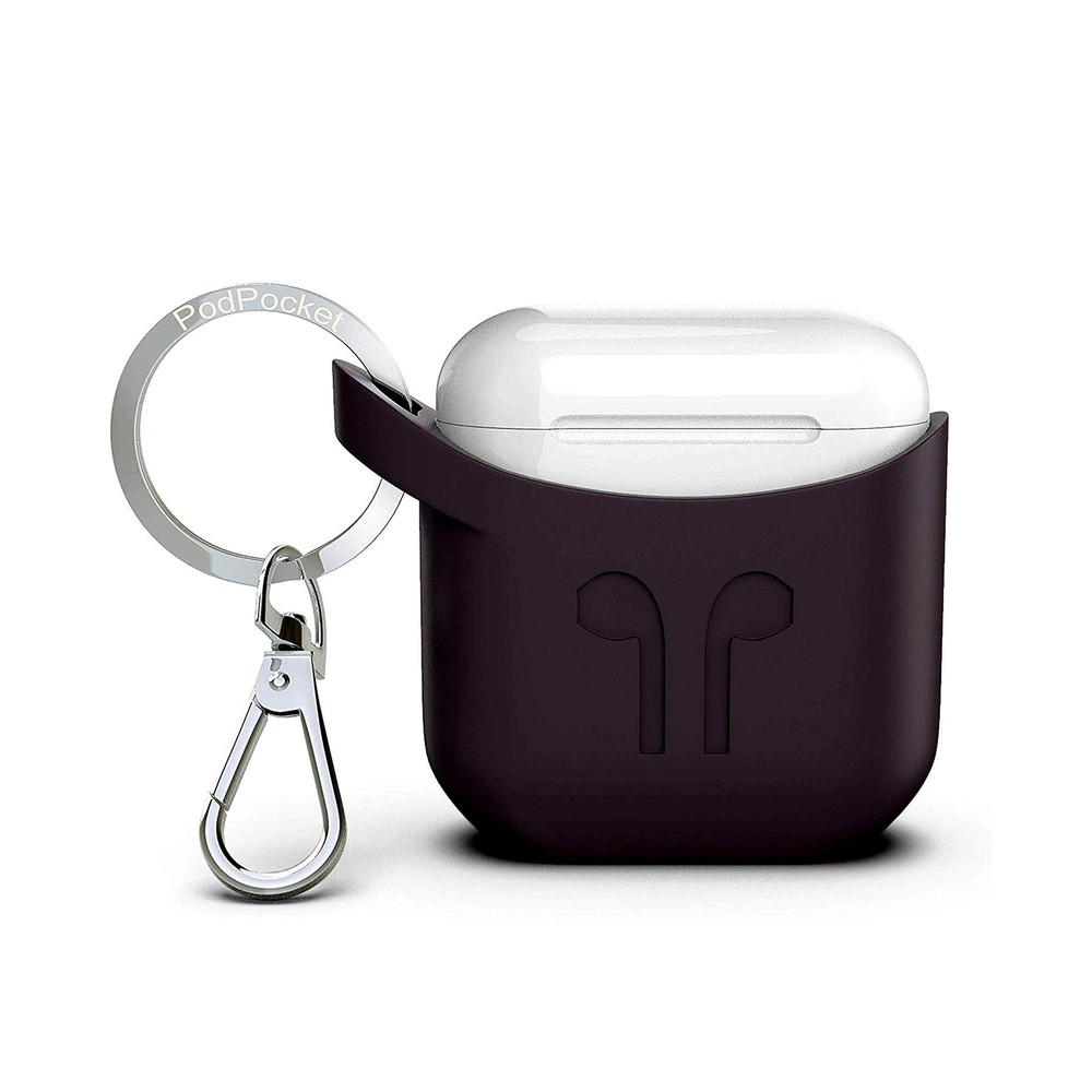 PodPocket Scoop AirPod Storage Case with Protective Translucent Silicone and