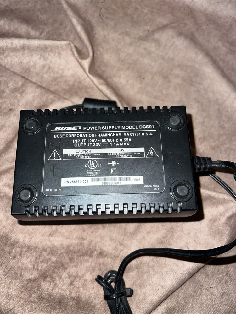 Bose Power Supply Adapter Model DCS91 Input 120V Output 33V 1.1A Max