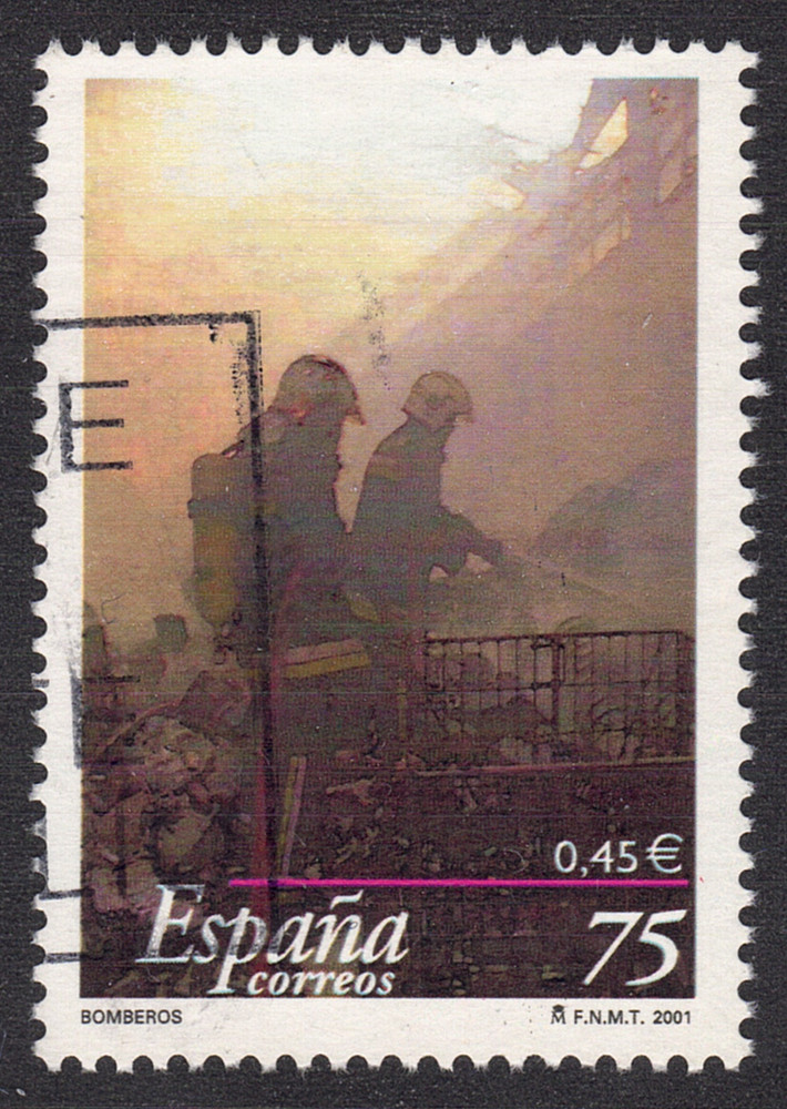 2001 Spain SC#  3078 - Fire Fighters - Used