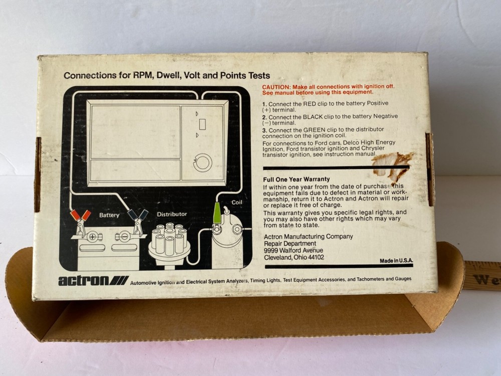 VTG Actron 615 Engine Analyzer & Electrical System Testing W/ Box + Manual