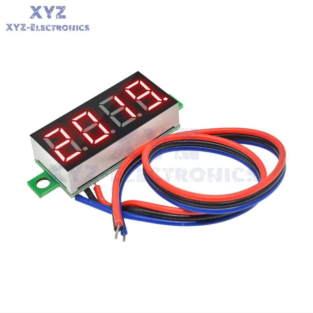 0.36 "Digital 4-Digit Voltmeter LED 0-100V Voltage Tester Panel Meter 3-Wire