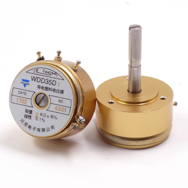 1K 2K 5K 10K WDD35D-1 Precision Conductive Plastic Potentiometer Angular Sensor