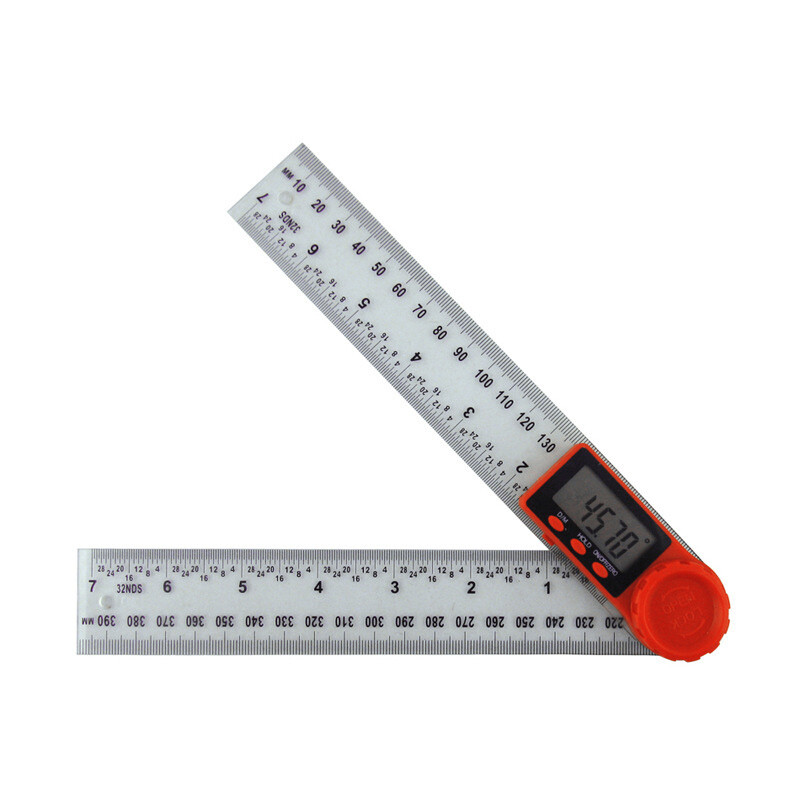 200mm Digital Angle Finder Ruler Protractor Measure Meter 0-360°