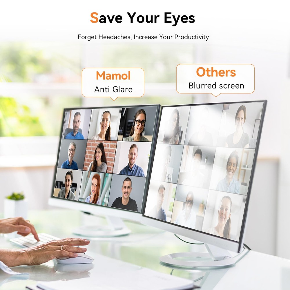 [2-Pack] 22 Inch Computer Blue Light Blocking Screen Protector for 16:10 Wide...