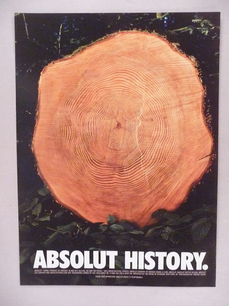 Absolut Vodka MAGAZINE AD - 1996 ~~Absolut History