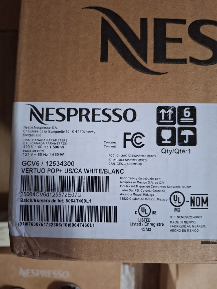 Nespresso Vertuo Pop+ Combination Espresso and Coffee Maker -White