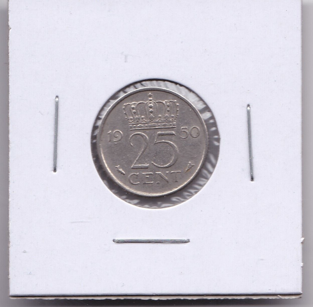 1950 Netherlands 25 Cent