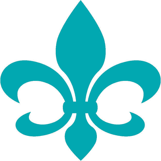 30 Custom Turquoise Fleur De Lis Personalized Address Labels