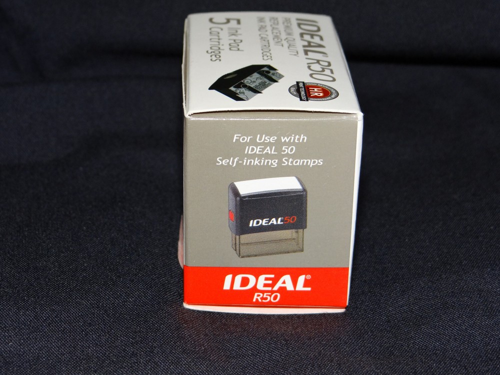 Ideal R50 Replacement Ink Pads, 5-Pack - Dry, No Ink