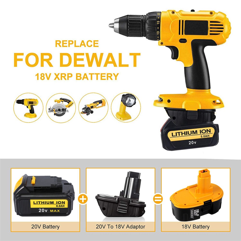 12Ah 20 Volt Max Battery Replacement for DeWalt DCB200-2 DCB205 DCB206-2 DCB204