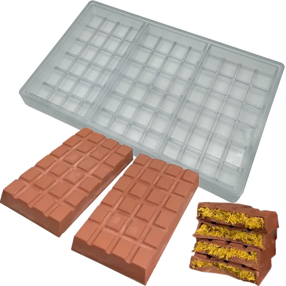 Goldbaking Deep Polycarbonate Chocolate Bar Mold