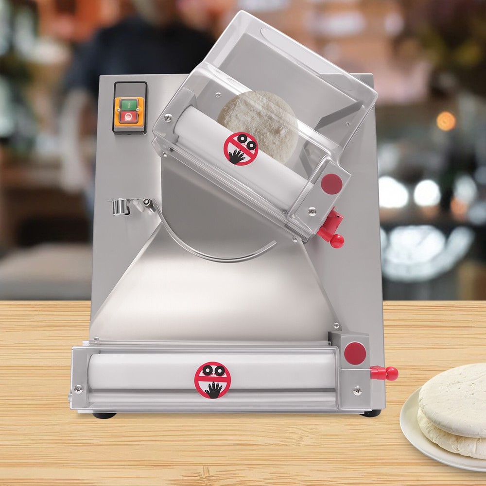 Pastry Pizza Maker 4"-16" Electric Dough Roller Sheeter Press Making Machine
