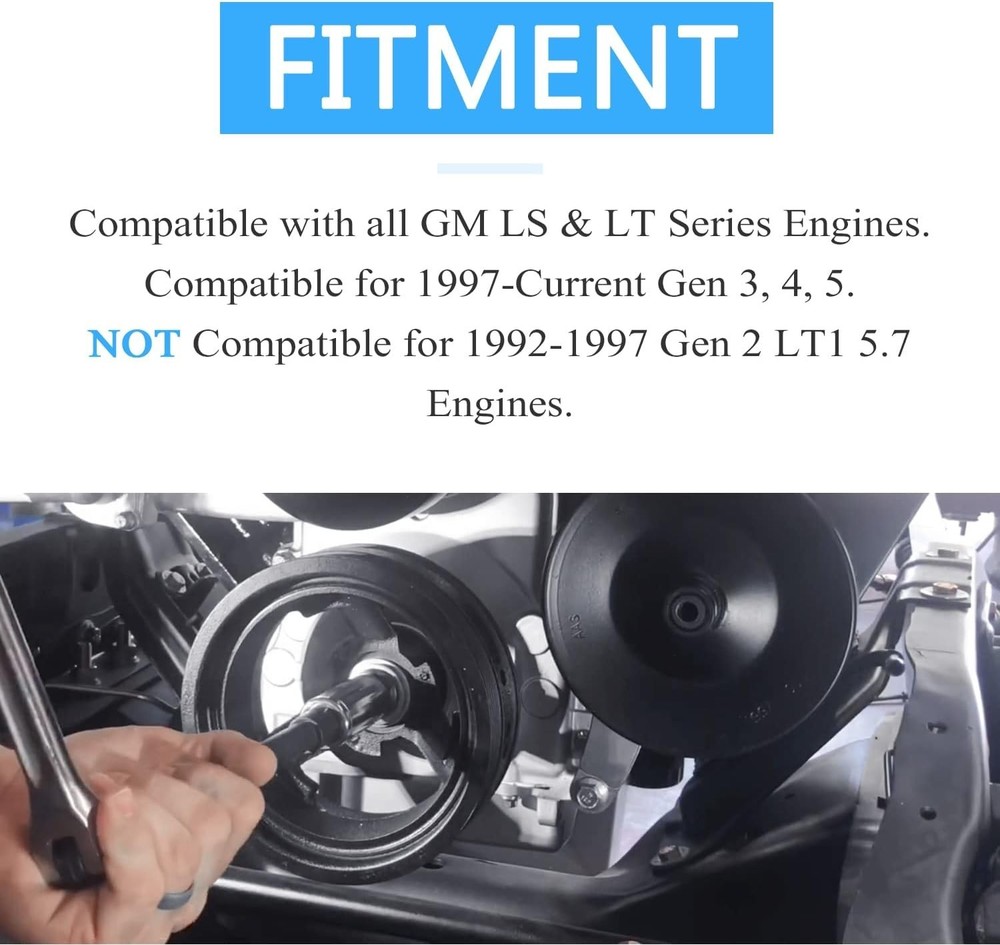 Professional Crank Install Tool - Harmonic Balancer Puller for GM LS LT Engines