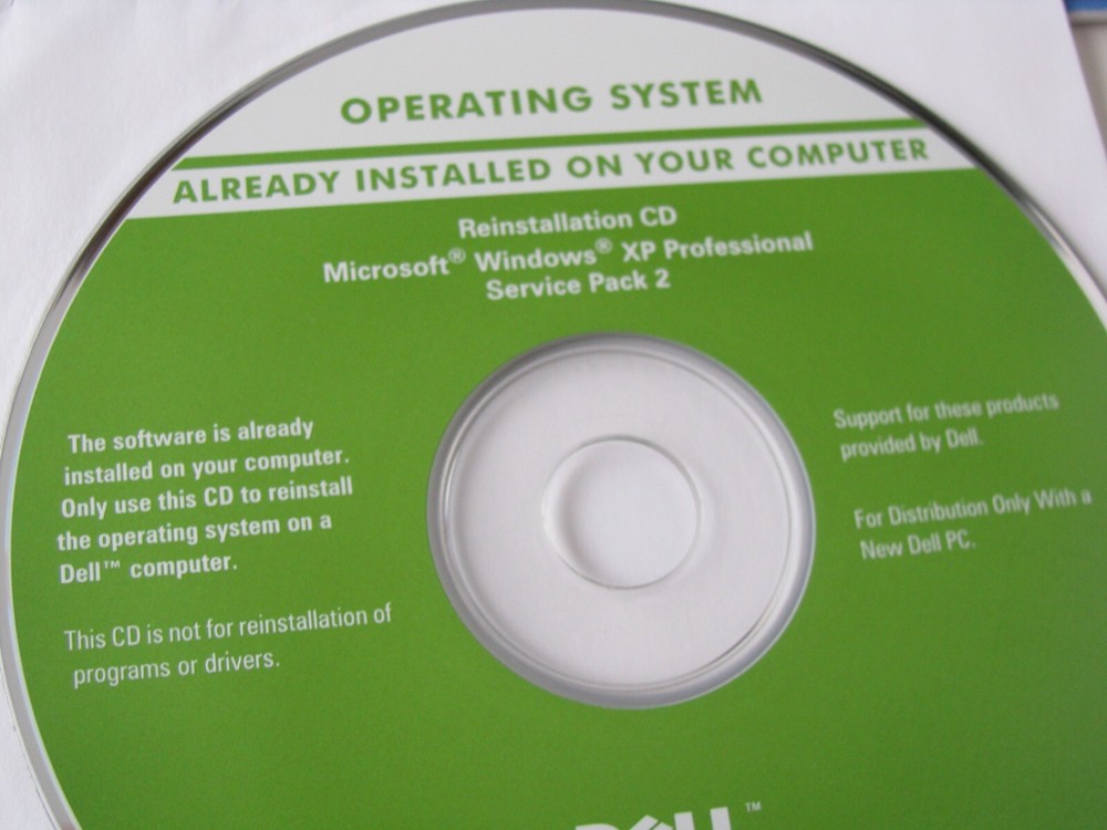 2005 Dell Microsoft Windows XP Professional Service Pack 2 CD Disk NO LICENSE