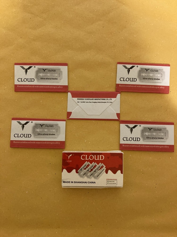 5 Double Edge Razor Blades, Cloud Ultra Sharp Blades