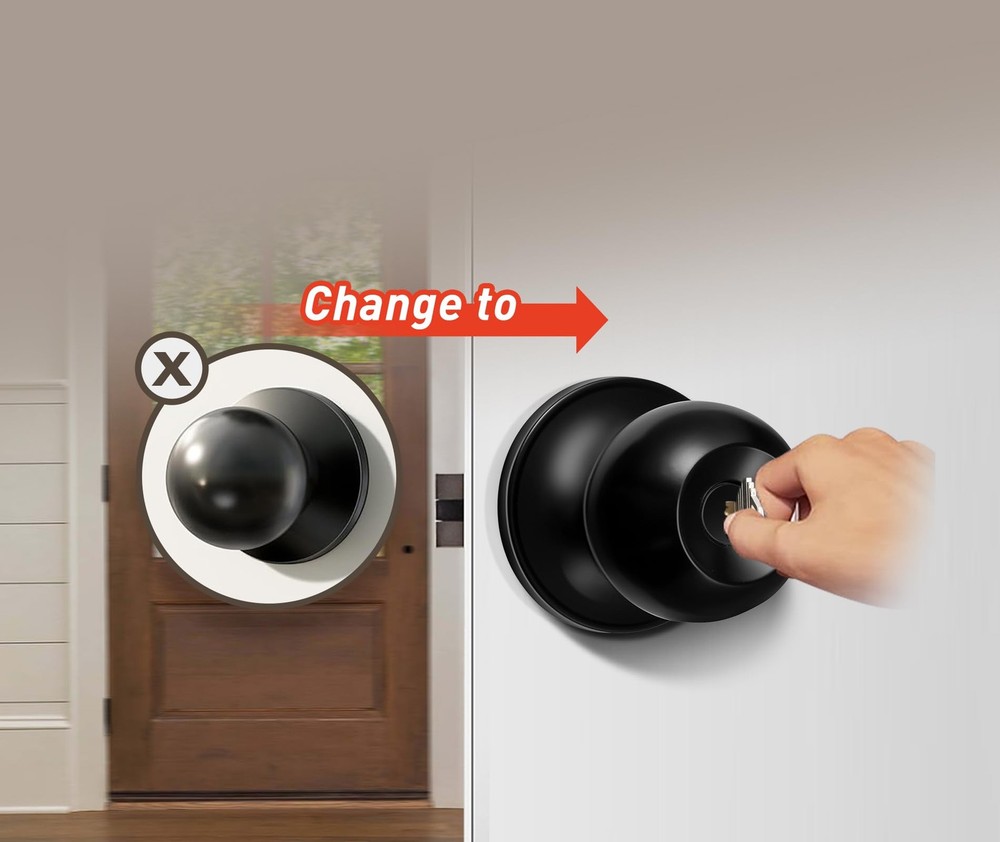 WiFi Keyless Entry Door Lock with Handle Set, Front FDS04-TS