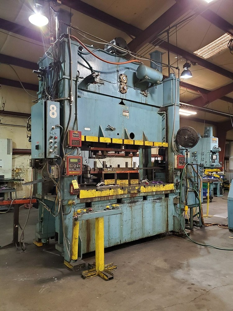 300 TON HEIM STRAIGHT SIDE DOUBLE CRANK PRESS: YODER #72840