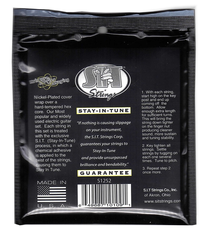 Guitar Strings Electric Power Wound SIT Medium Set S1252