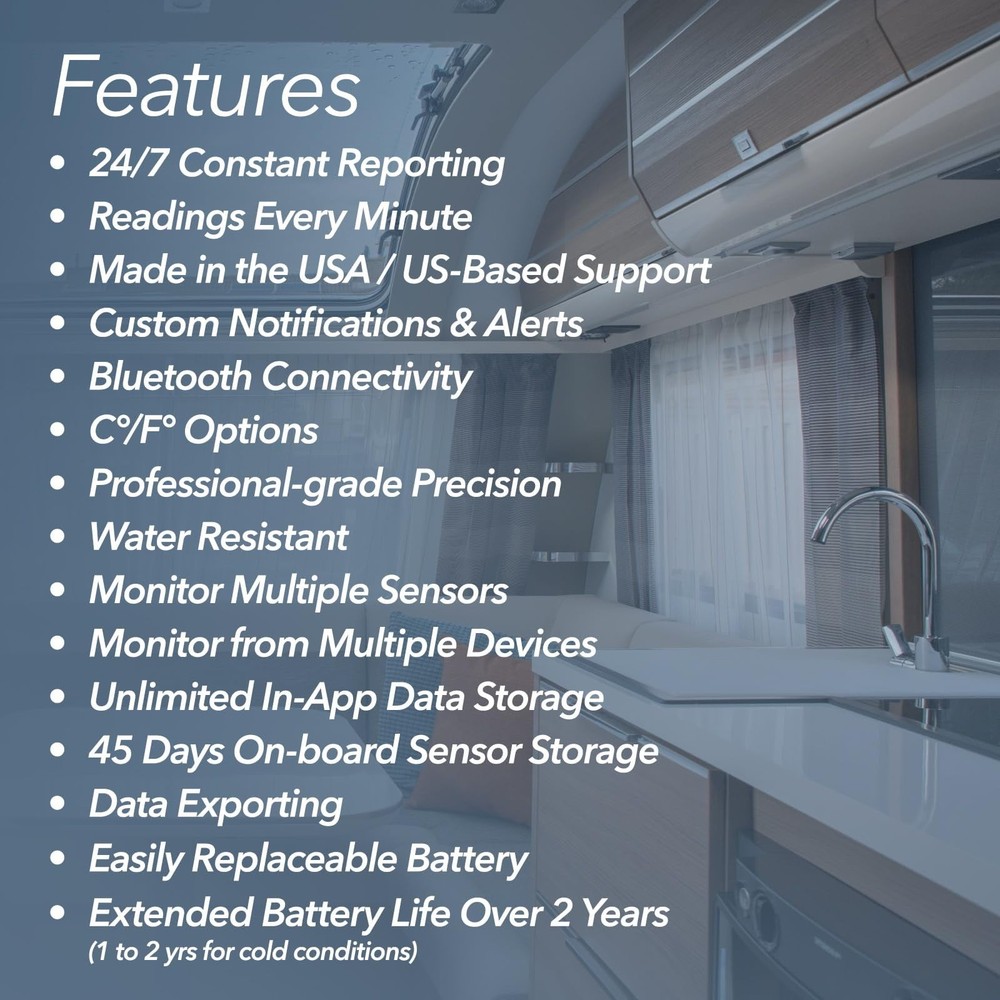 HT.w Smart Temperature Sensor & Humidity Sensor - Bluetooth Thermometer and H...