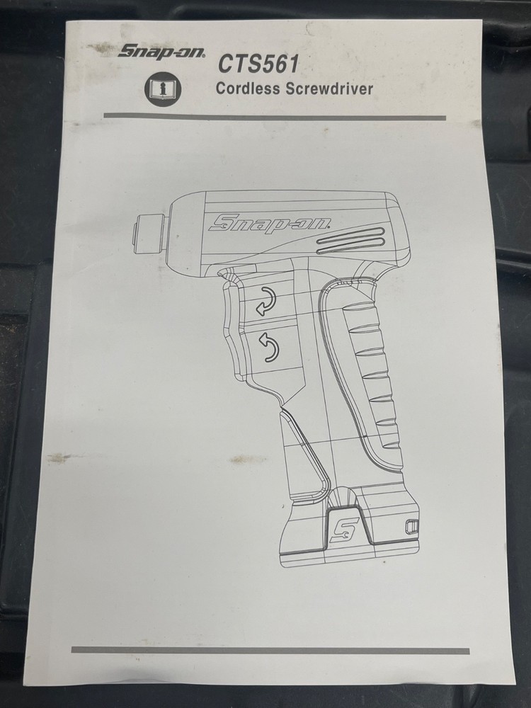 SNAP ON TOOLS EMPTY PLASTIC CASE for CTS561 CORDLESS SCREWDRIVER