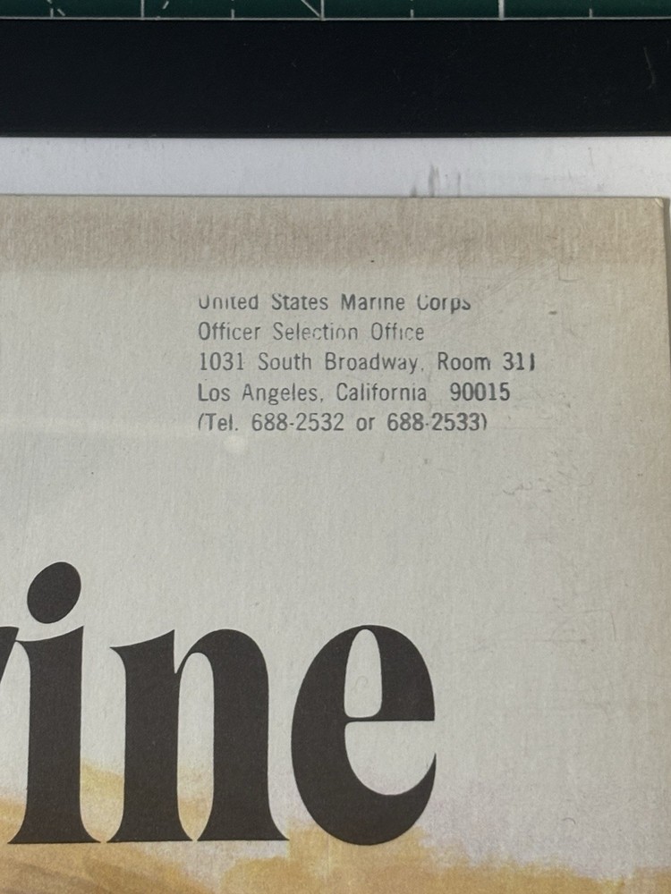 Vietnam War USMC Officer Recruiting Advertisement