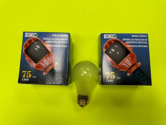 4Pcs Light bulb 75W 130Vac Rough Service Eiko