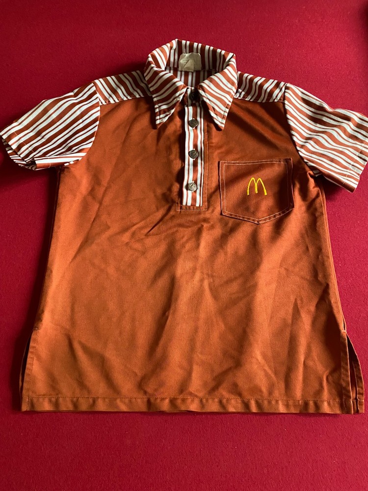 1976, McDonald's, Employee (Brown) Uniform Shirt (Scarce / Vintage)