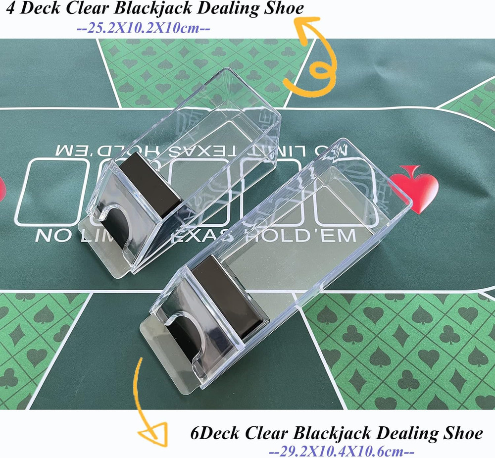 6 Deck Clear Blackjack Dealing Shoe