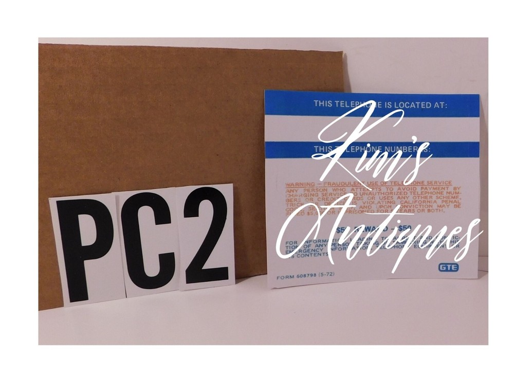 2 New Info. Card Inserts & 2 Clear Plastic Windows for A/E 3 Slot Payphone PC2