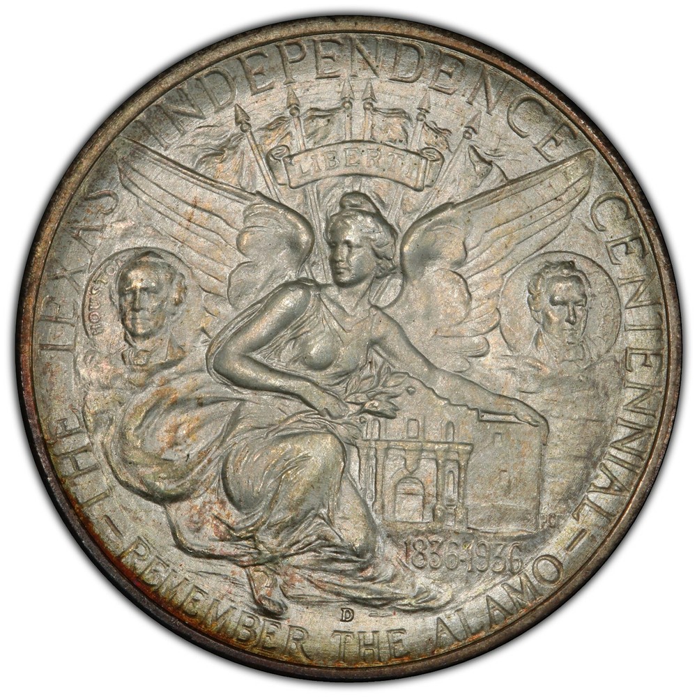 1935 D Texas Commemorative Silver Half Dollar PCGS MS65
