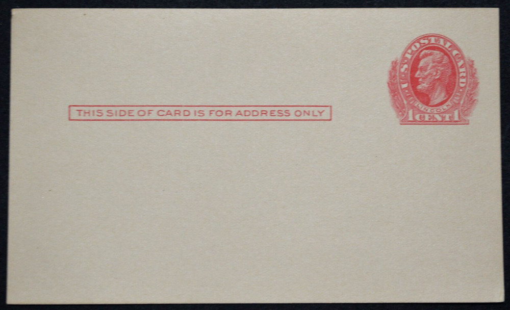 1911 US Sc. #UX23 postal card, mint, not preprinted, good shape