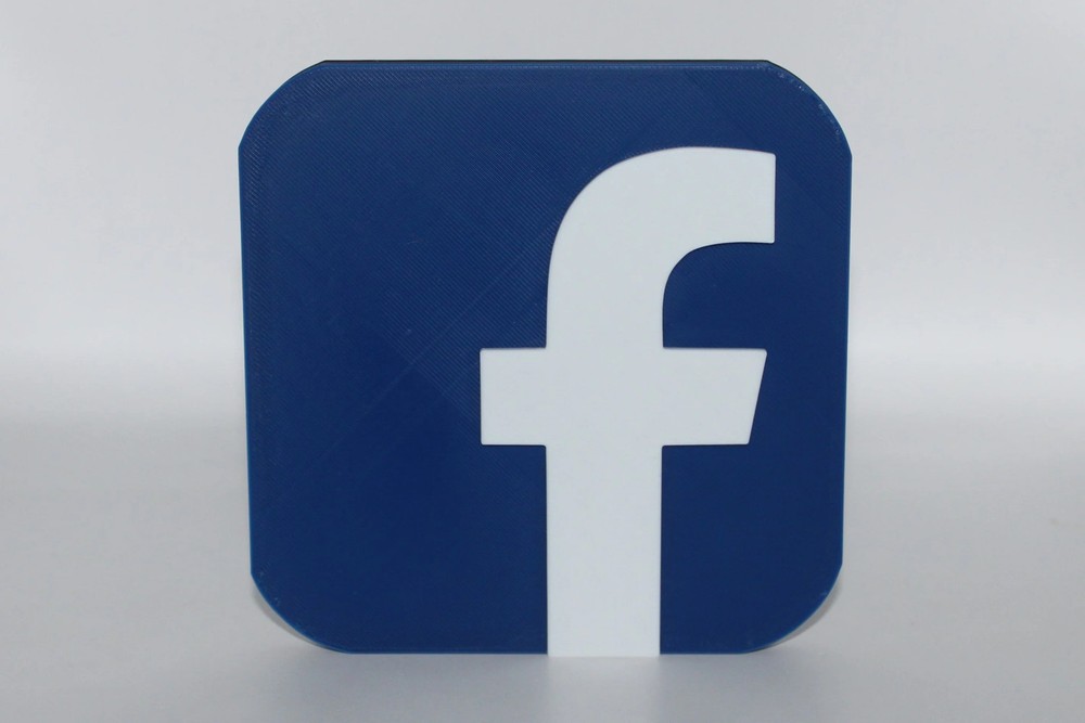 Facebook 3D printed Logo Sign Wall Desk Shelf Art