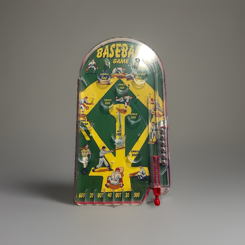 2006 Schylling Manual Baseball Pinball Game 10”