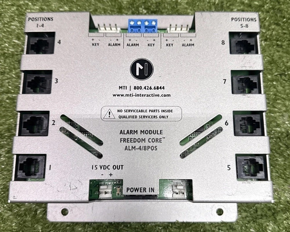 MTI Interactive Alarm Module Freedom Core ALM-4/8POS USED Untested Equipment