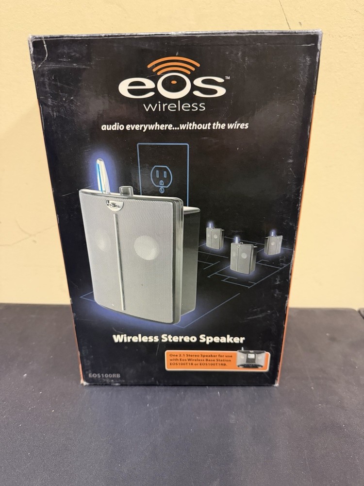 EOS 100RB ADDITIONAL BLACK WIRELESS REMOTE SPEAKER FOR USE WITH EOS BASE SYSTEM