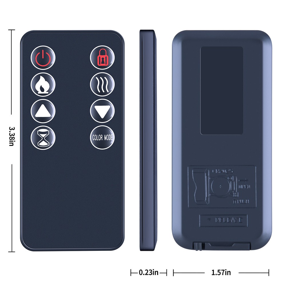 Replacement Remote Control For Various Brand Recessed Mounted Electric Fireplace