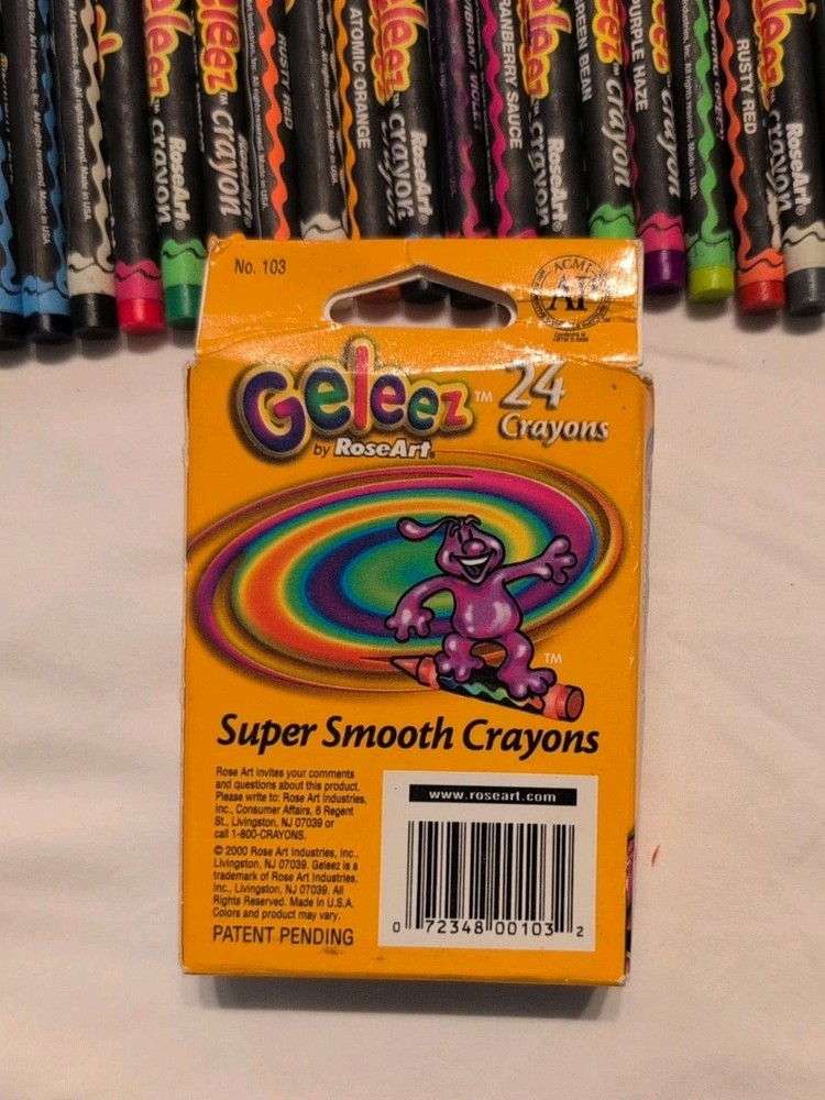 Rose Art Geleez Crayons 24 Pack Super Smooth Year 2000