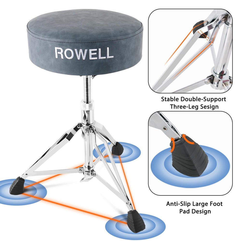 Drum Throne Adjustable Drum Stool Lightweight Drum Seat Soft Drum Stools Drum...