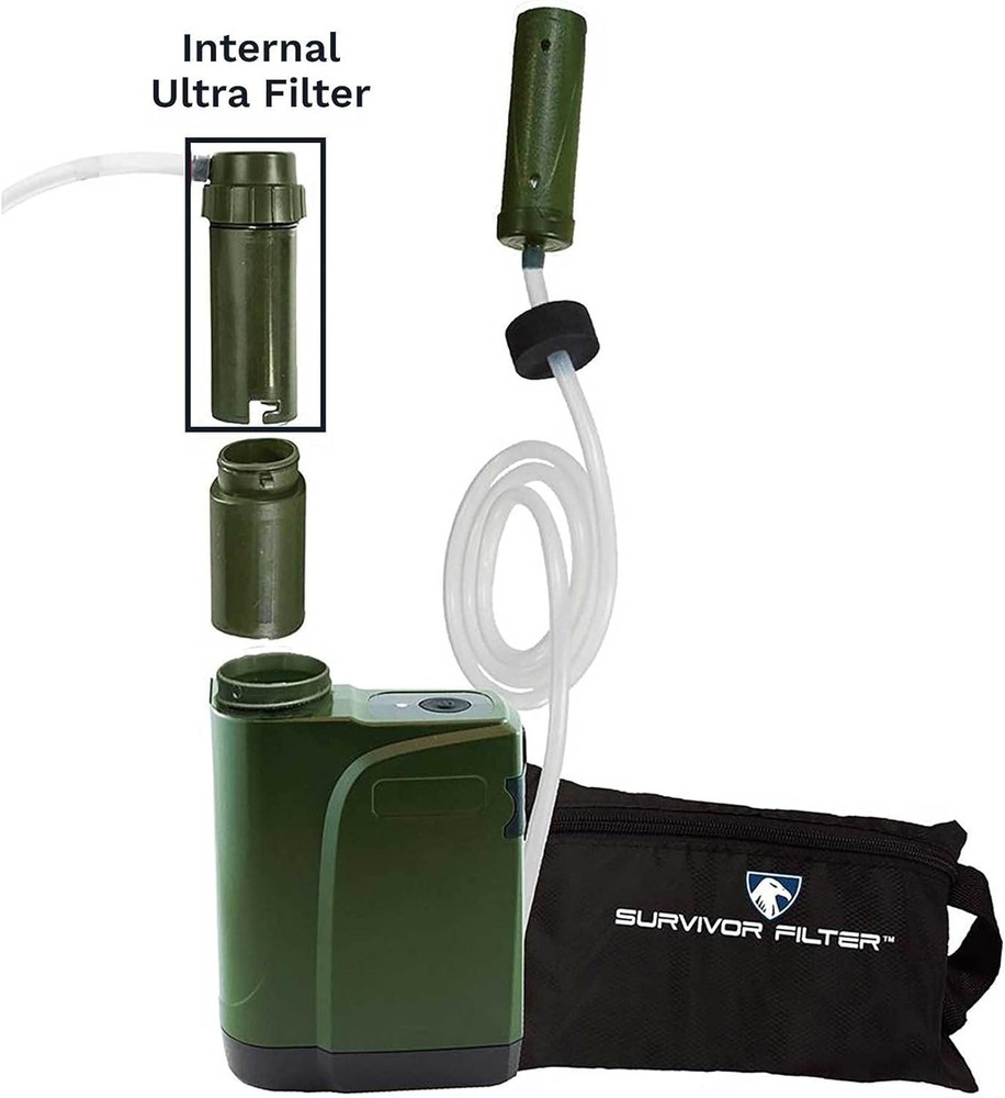 Military-Grade Portable Water Filter Replacement - 100K Liters Reusable Capacity