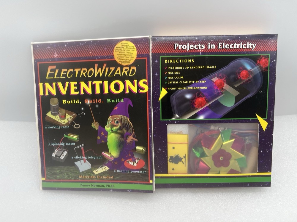 ElectroWizard Inventions Projects In Electricity Educational Vintage Damaged Box