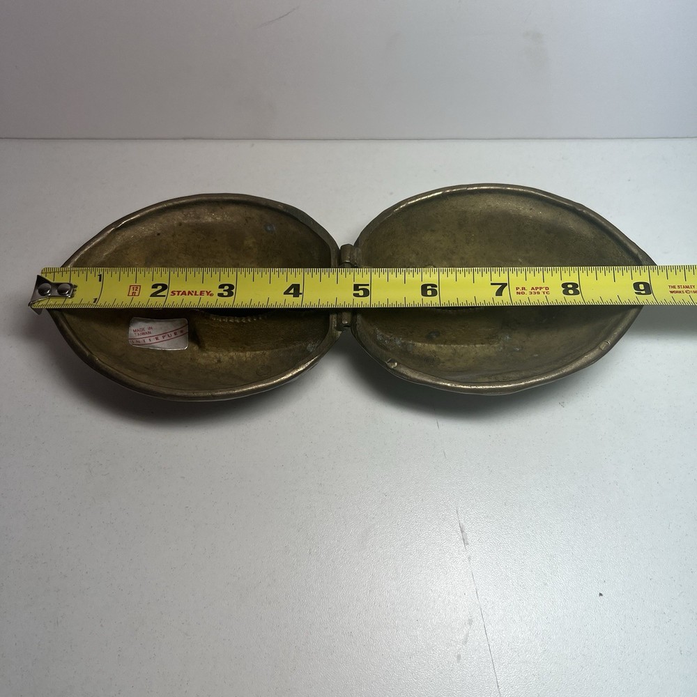 SOLID BRASS NUTCRACKER WALNUTS Vintage LARGE Walnut Shaped