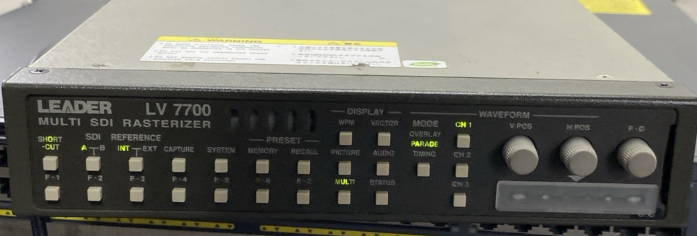 Leader LV 7700 Multi SDI Rasterizer