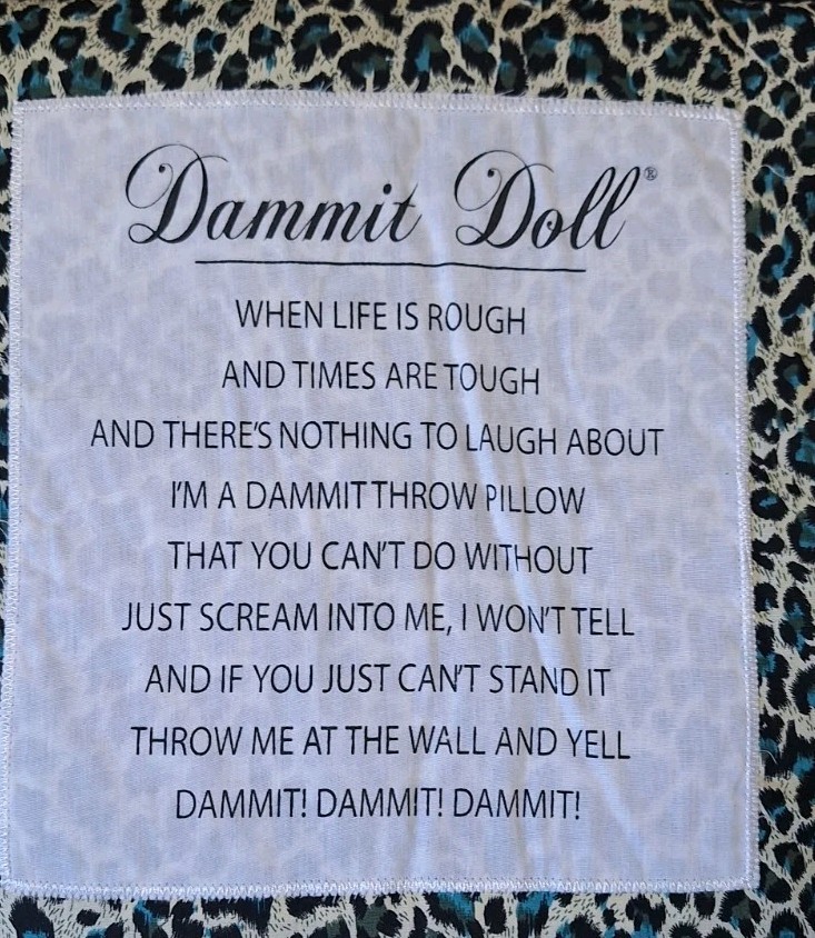 Dammit Doll Stress Relief Throw Pillow