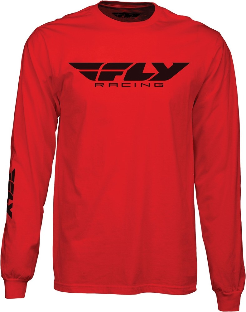 Fly Racing 352-4148M Fly Corporate L/S Tee Red Medium