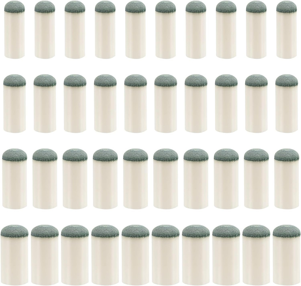 40Pcs Slip on Pool Cue Tips, 4 Sizes Pool Stick Tips No Glue or Tool Required Bi