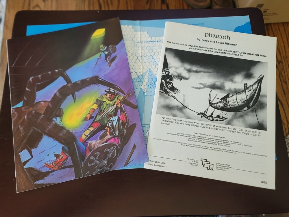 1982 TSR Advanced Dungeons & Dragons 9052 1st Edition Module, I3 Pharaoh D&D